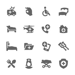 Simple Set of Medical Transportation Related Vector Icons for Your Design. 