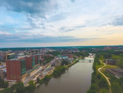 Pick from a variety of breath taking views capture by a drone. Aerial photos are taken from a variety of places and themes. Enjoy the aerial views! 
Iowa City Iowa Aerial Photography 