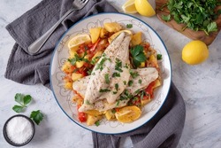 Greek-Style Roast Fish with Vegetables