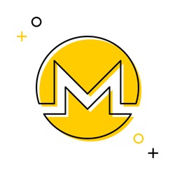 monero cryptocurrency thin line icon on white background. trendy financial flat vector illustration easy to edit and customize. eps 10