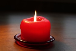Red Candle Burning