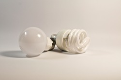 light bulb on white background

