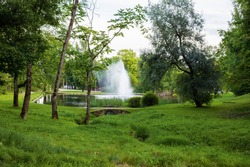 Beautiful fountain in Madona park