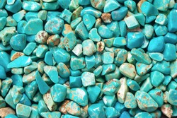 Turquoise mineral raw background, beautiful blue calaite stone texture