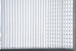 White vertical blind, Modern sun blinds for office, Stripe curtain for the office room decoration.