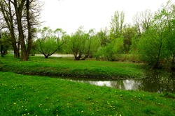Sola River in Oswiecim City (Poland)