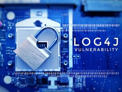 lock key on the mainboard concept show Log4j vulnerability