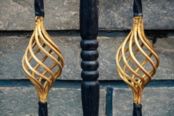 iron gate ornament. decorative metal elements