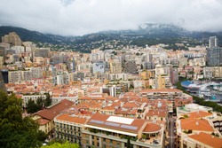 Monte Carlo city view, Monte Carlo cityscape, panorama, Monaco. 