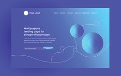 Landing Page for multipurpose usage. You can use these landing pages header for your website, blog, facebook covers & more. These are good for digital marketing, social media marketing etc.