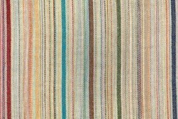 Old colorful striped fabric texture