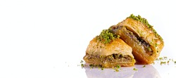 Delicious Turkish dessert with pistachio