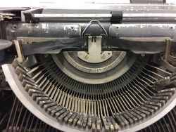 close up old typewriter.