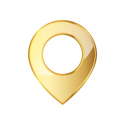 Golden Location Icon - 3d Render - Free Stock Photo by Sos on ...