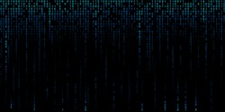 Blue cyber background of binary code digits