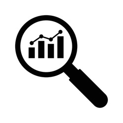 graph analysis business icon vector