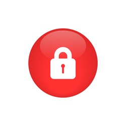lock icon button vector