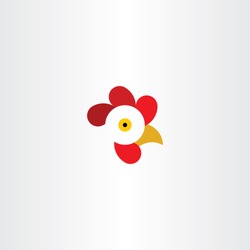chicken or rooster head logo vector symbol
