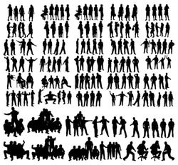 Vector people silhouettes