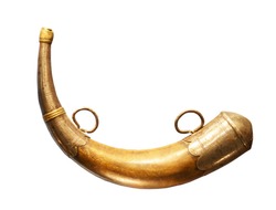 Antique horn isolated