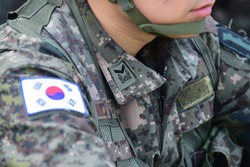 Staff sergeant insignia of the South Korea Army Military Uniform