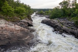 white water rapids in a river