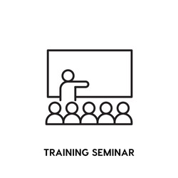 Training Seminar Vector Icon, school symbol. Modern, simple flat vector illustration for web site or mobile app