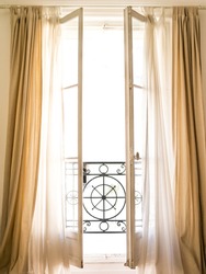 Beautiful Parisian window with a balcony