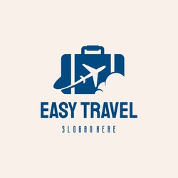 Simple Easy Travel logo hipster retro vintage vector template