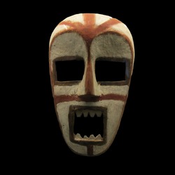 Ancient tribal mask from south american natives (Bogota, Colombia)