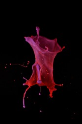 Pink purple and red splash on black background to layer, composite and blend with your own product images to add movement, color and vibrancy to your creations