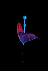 A purple blue pink and red splash on a black background to layer, composite and blend with your own product images to add movement, color and vibrancy to your creations