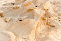 Sand Fossil dunes in the desert at Al Wathba, Abu Dhbai, U.A.E.