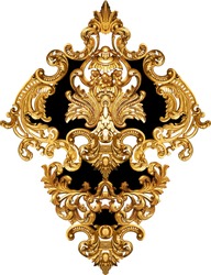 golden baroque and  ornament elements
