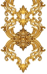 golden baroque and  ornament elements
