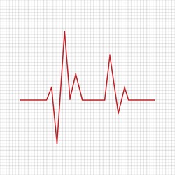 Heartbeat - Vector icon heartbeat line. Heartbeat icon for medical apps