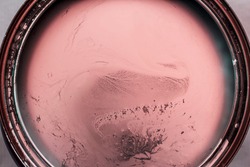 Pink paint in cans