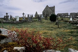 Old church and cemetery in Donegal county, Ireland