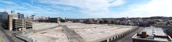 Panorama of the now cleared Wholesale market site in Birmingham UK. Taken with Samsung Galaxy A6 Panorama setting. Site of the commonwealth games.