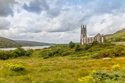 The Ruins of Dunlewey Church abandoned in County Donegal, Ireland