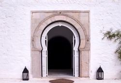 Arabian decoration: A traditional Tunisian door