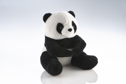 Soft Toy Panda on White Background 