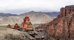 old stupa in the upper mustang. upper mustang is really different then other himalayas.  