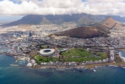 Cape Town Overview from Helicopter
