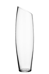 Glass vase, on a  isolated white background