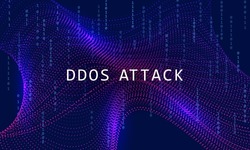 DDoS attack digital vector background with 0 1 bytes information motion. Cyber security concept. DDOS attack abstract illustration. 0 1 data flow. Big data technology. Web hacking 