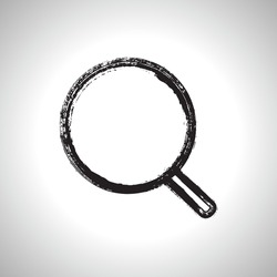 Magnifying glass simple vector web icon isolated on white background. Magnifier painted sign, search and research flat symbol. Dandruff, magnifying glass, scurf flat icon graphic design.