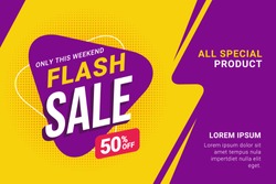 Flash sale discount banner template promotion