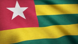 Flag of Togo waving animation. Togo flag