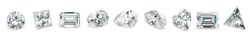 Popular Diamond Shapes Isolated Diamond Shapes on White Background